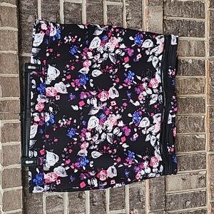 Torrid Floral Pencil Skirt with Mesh Detail Size 4